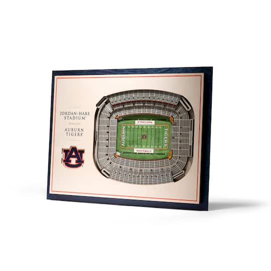 NCAA 5-Layer StadiumView Wall Art By Youthefan in Auburn Tigers | 13" x 17" x .63" | Michaels®